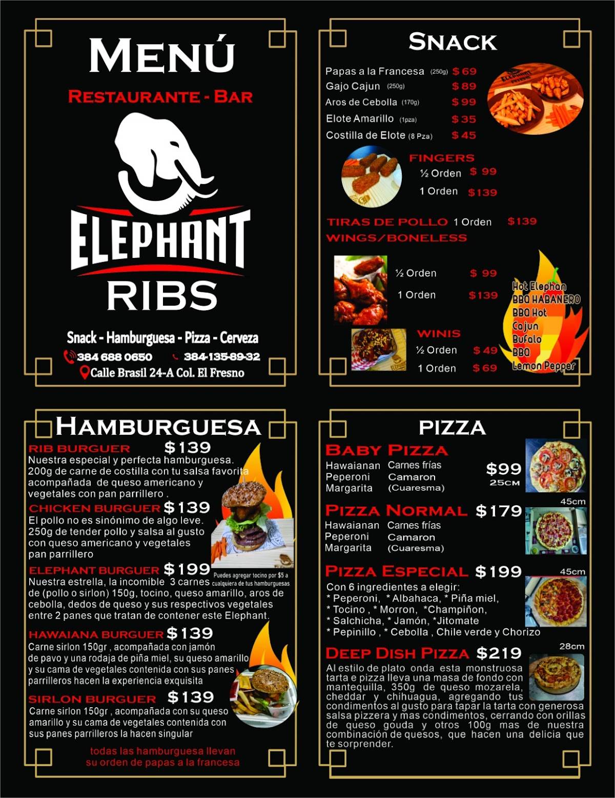 Elephant Ribs меню