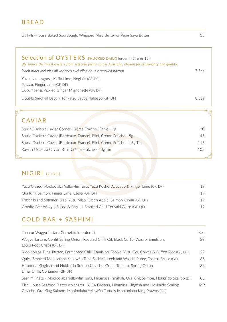 Fish House Steak & Grill меню