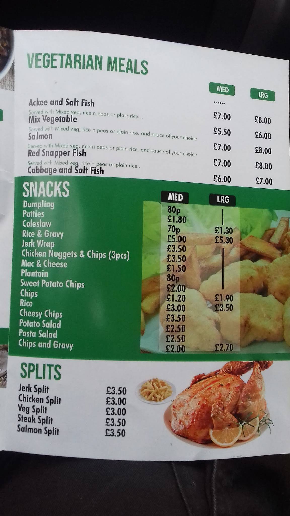 GG'S Caribbean Takeaway меню