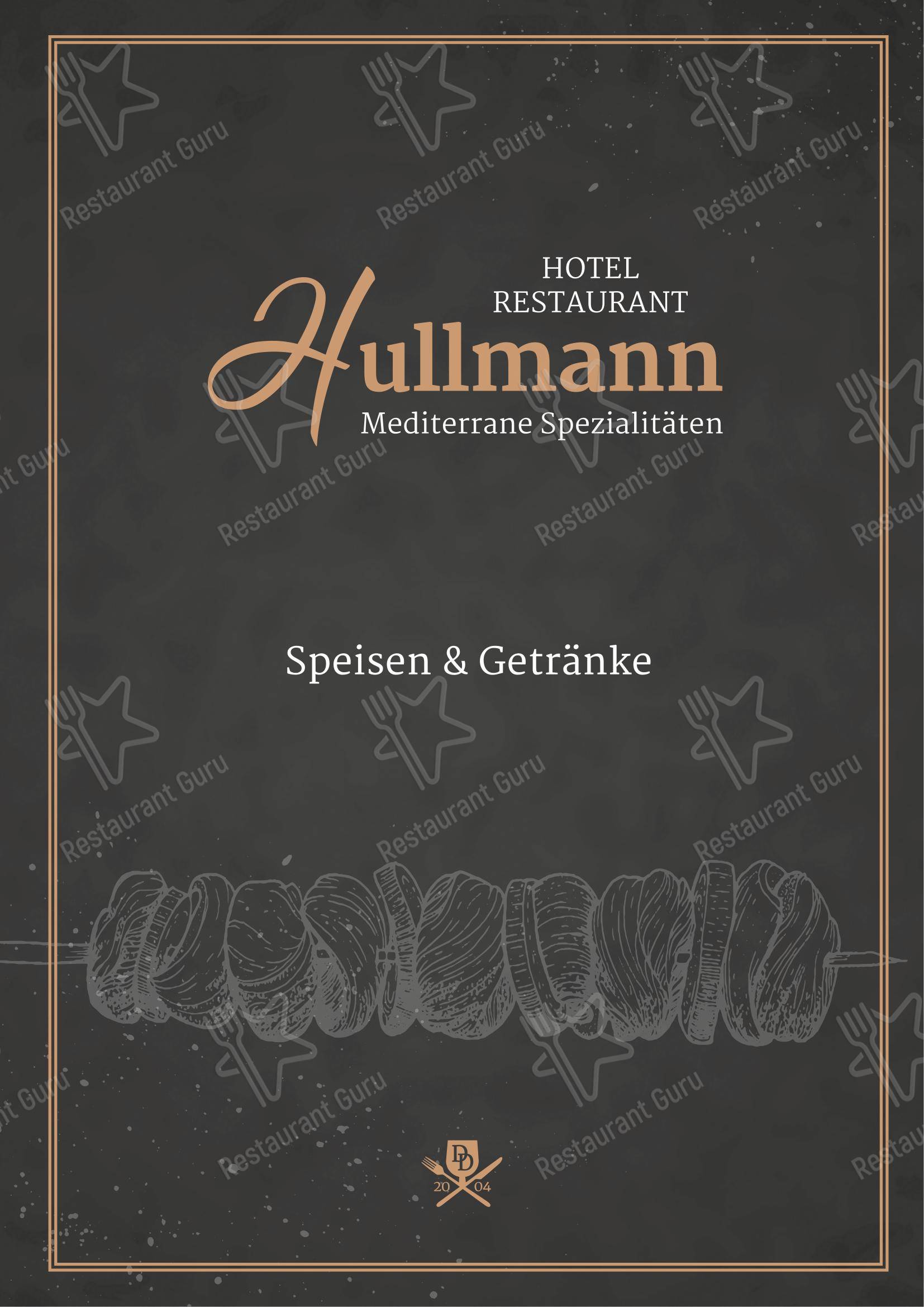Меню ресторана Hotel Restaurant Hullmann - Меню