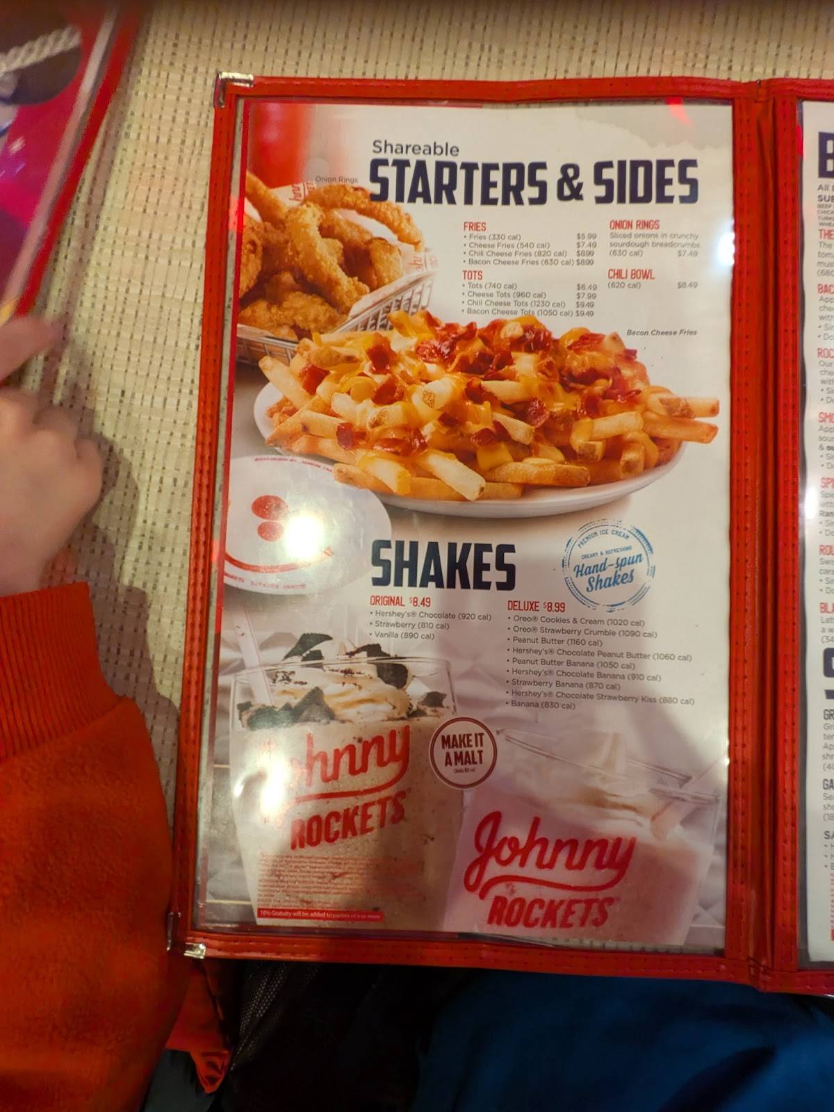 Johnny Rockets меню