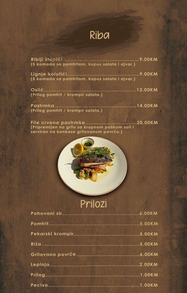 Jovic Restaurant меню