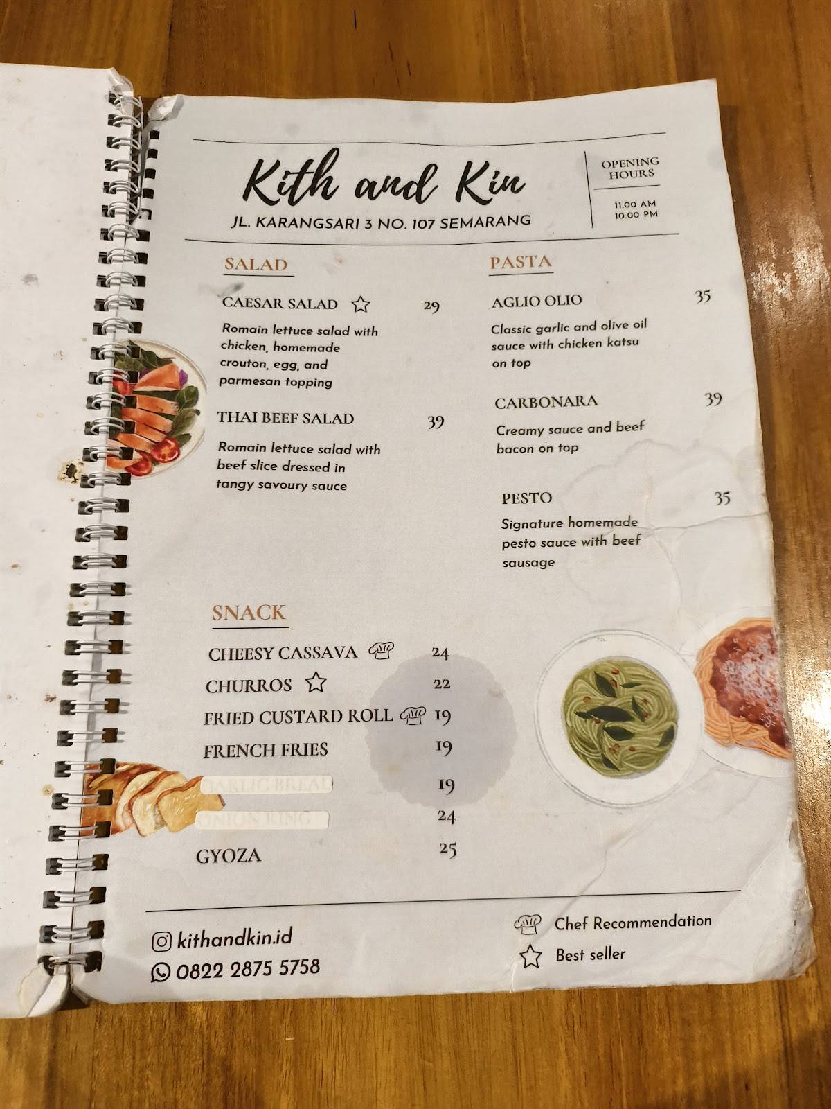Kith and Kin меню