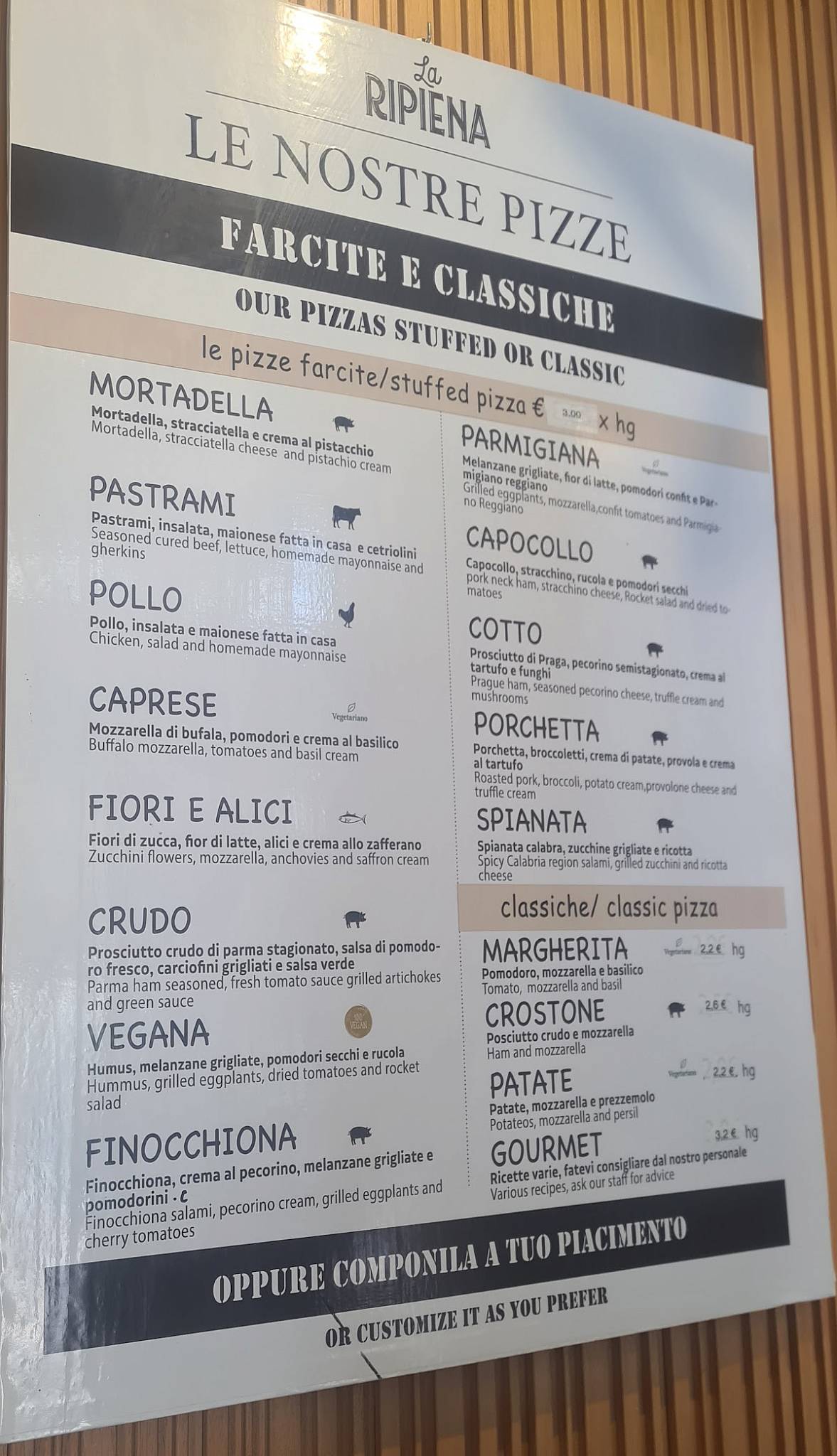La Ripiena меню