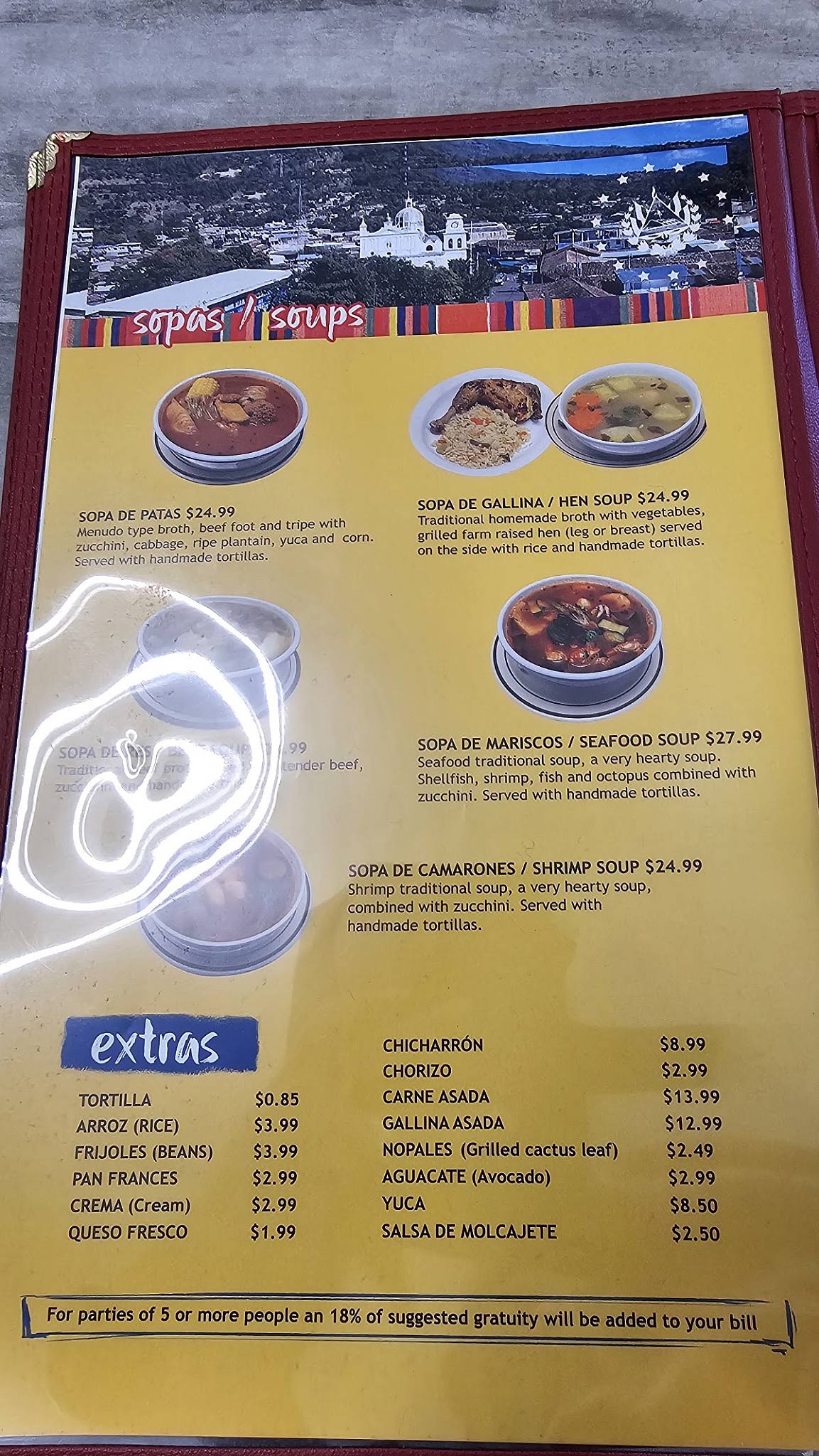 Mi Chalateca меню