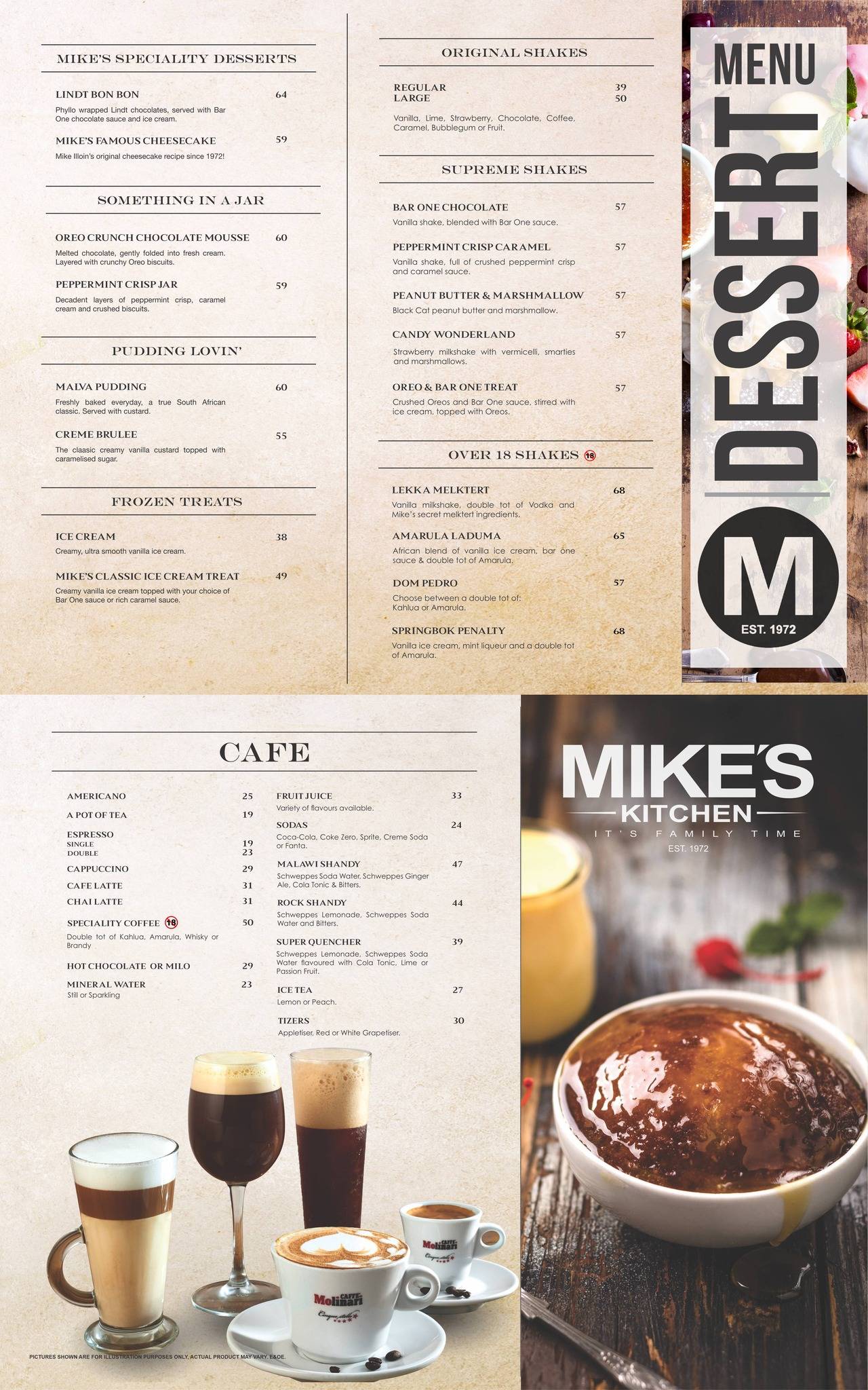 Mike's Kitchen Rustenburg меню