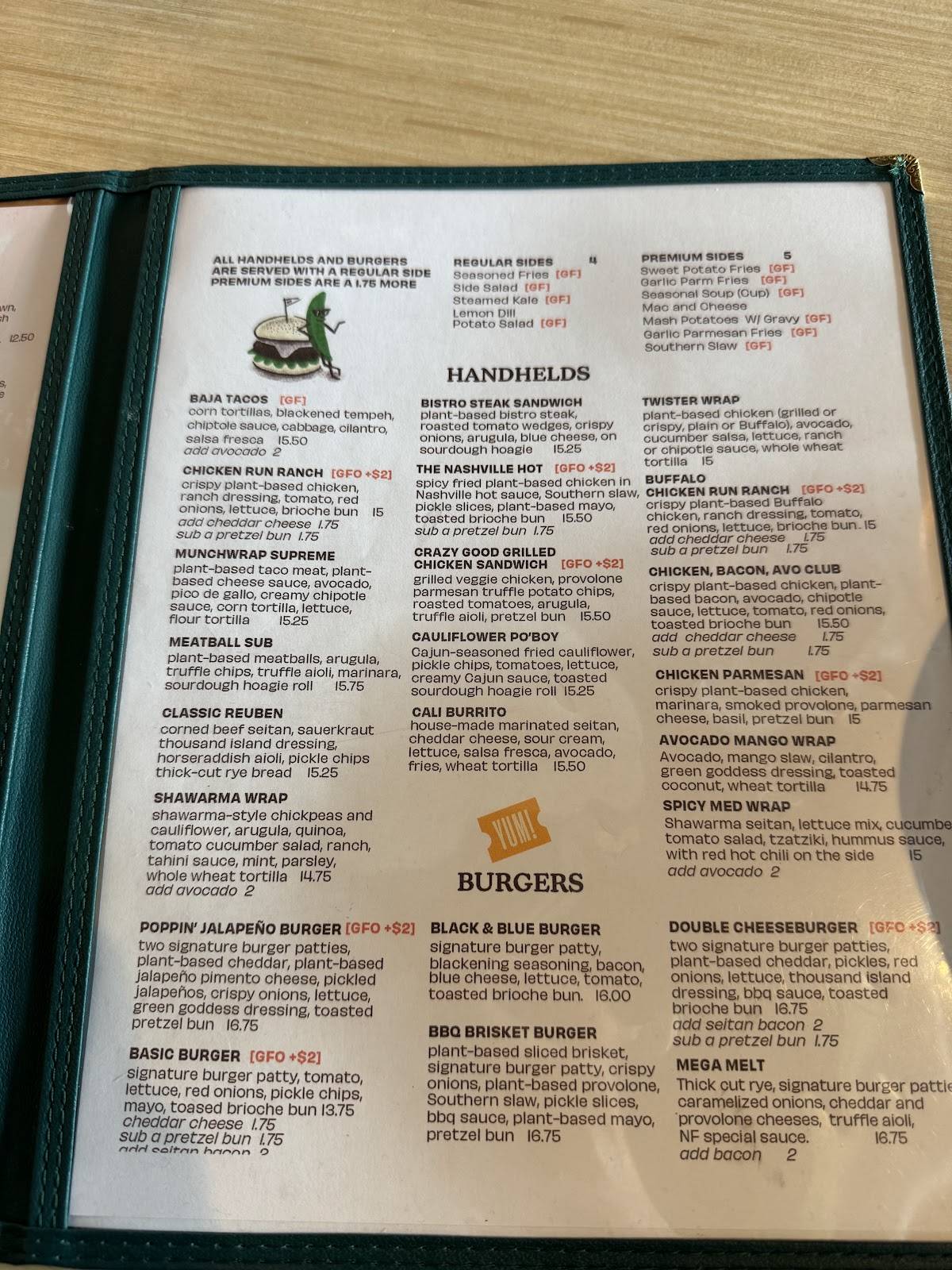 Native Foods меню