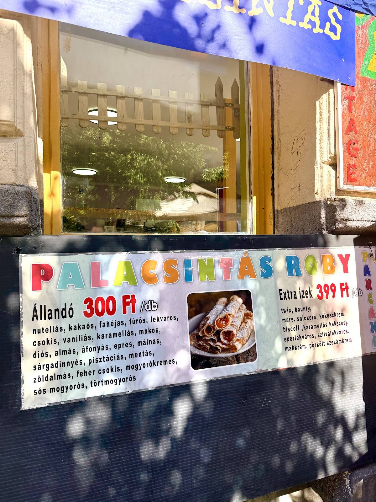 PALACSINTÁS ROBY меню