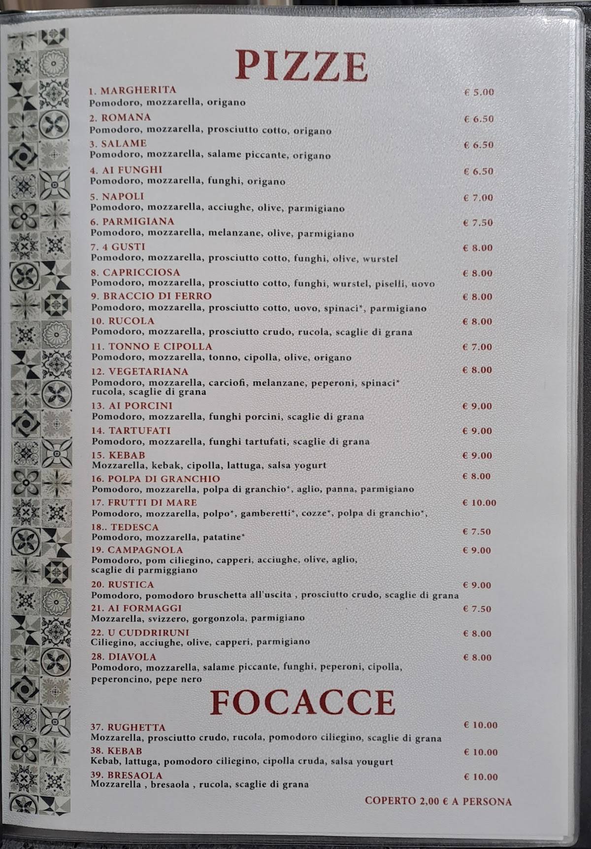 Pizzeria Mistick Pizza меню