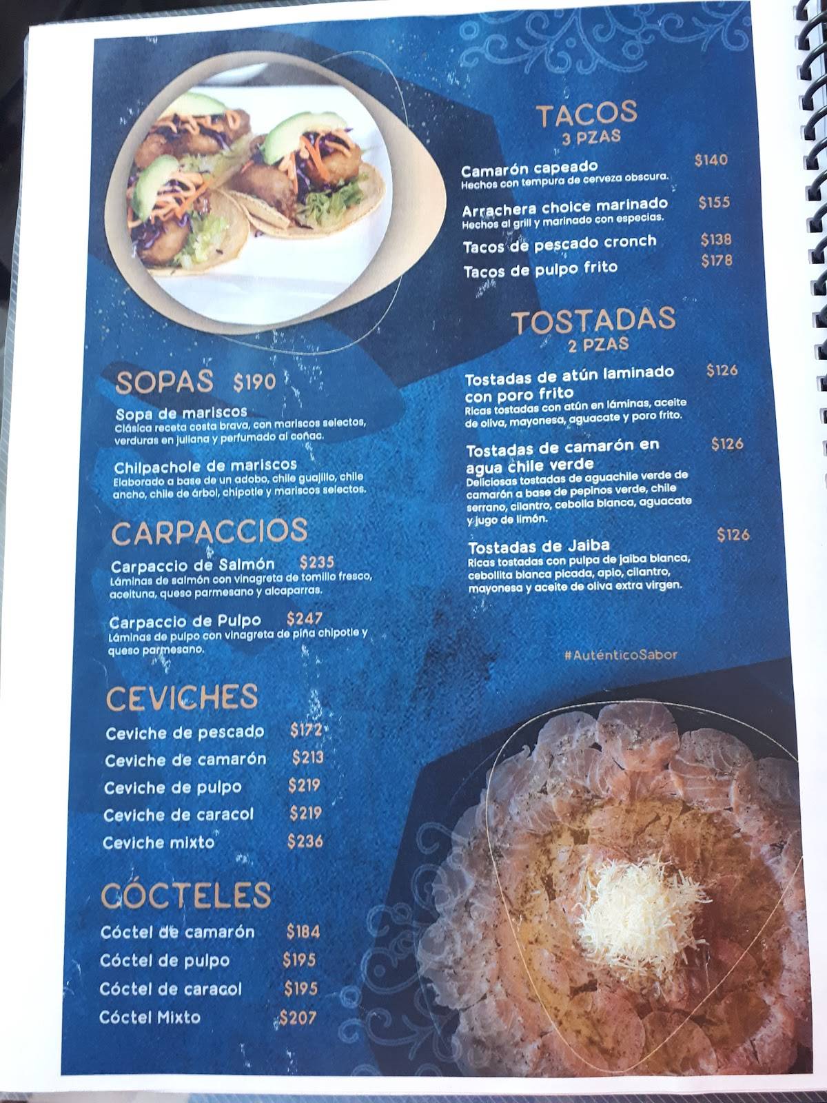 Restaurante Moorea меню