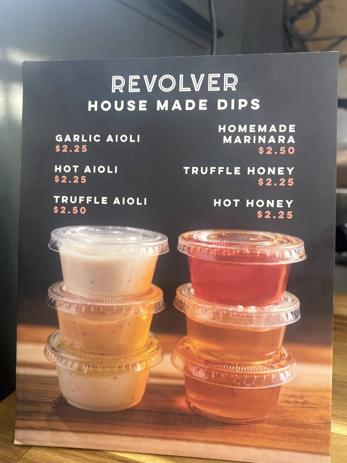 Revolver Pizza Co. меню
