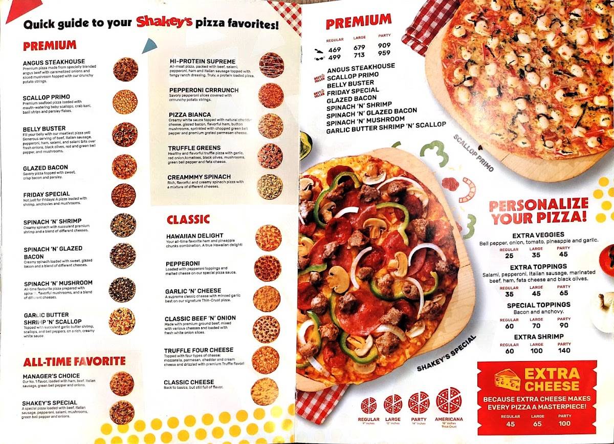 Shakey's Pizza Parlor Balibago Santa Rosa меню