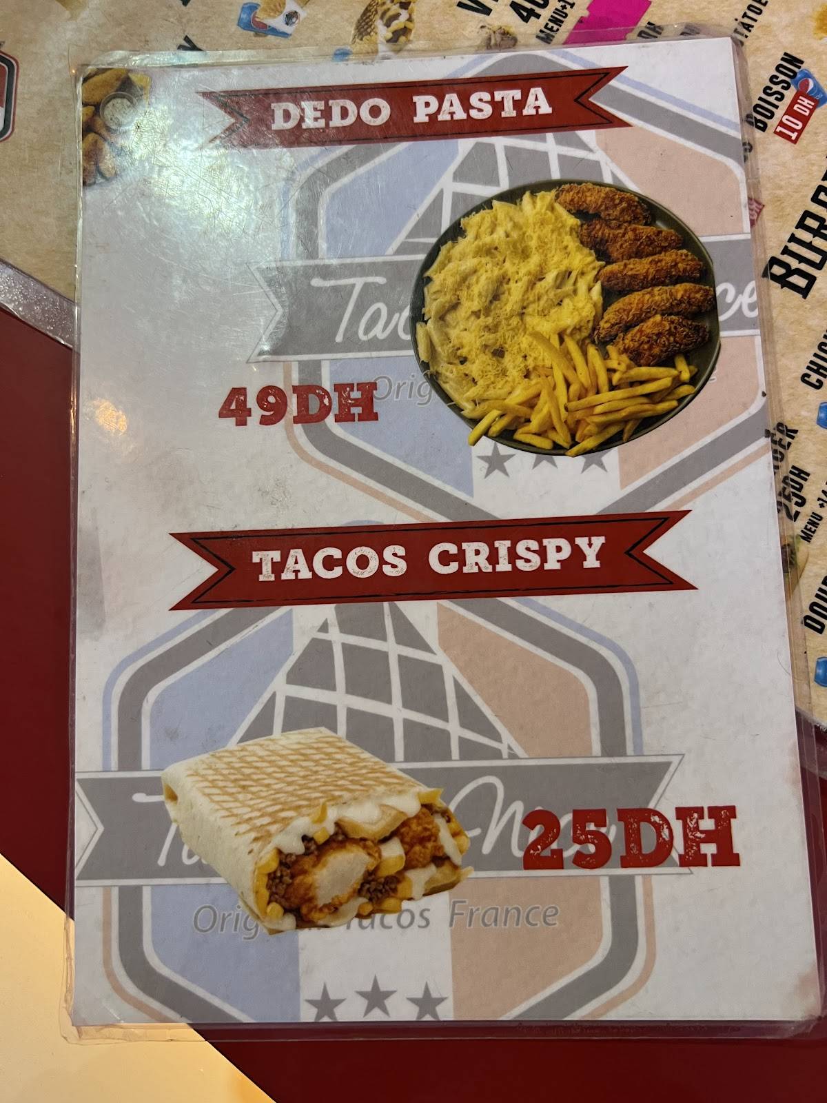Tacos de Nice (Centre) меню