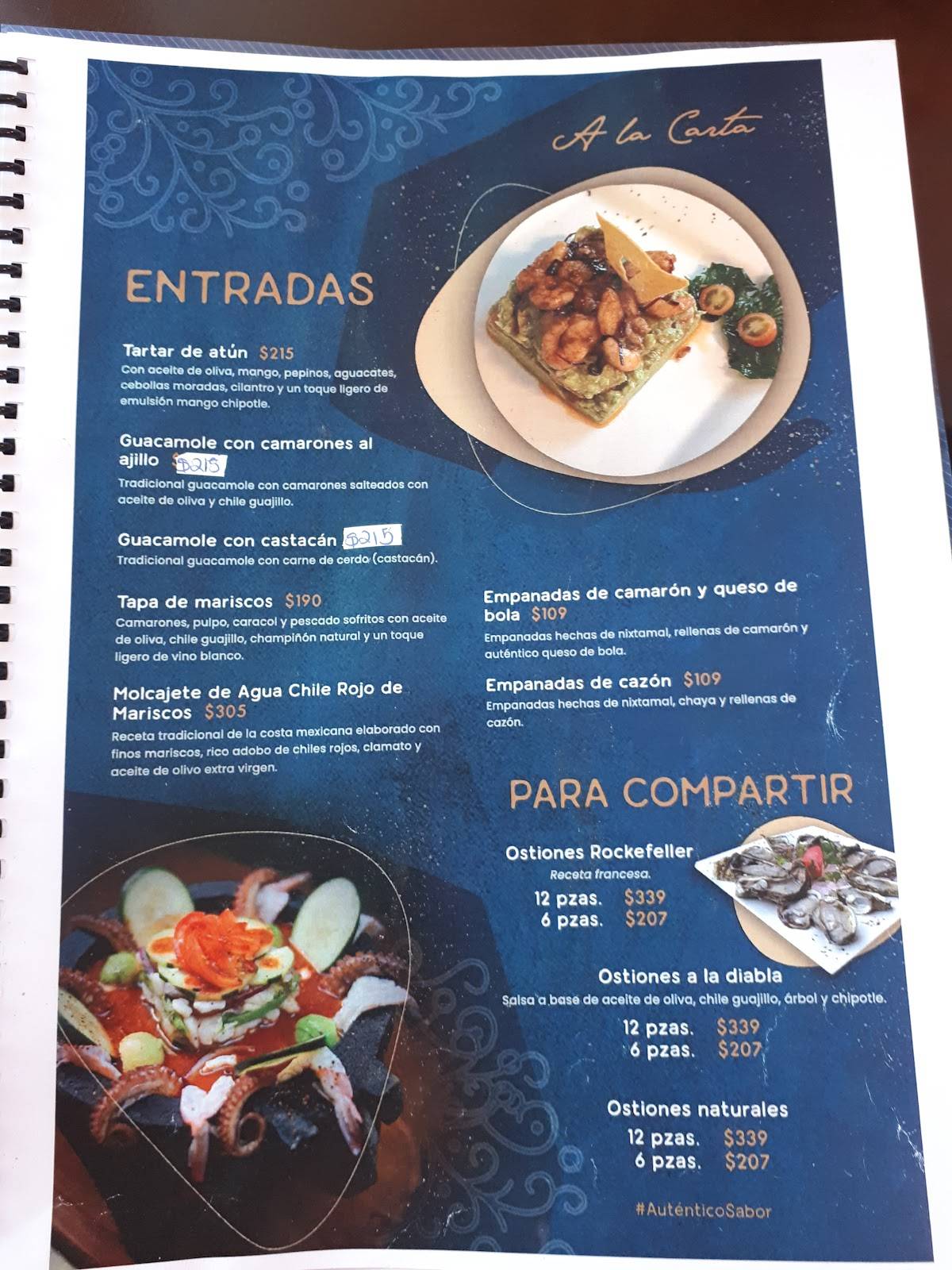 Restaurante Moorea меню