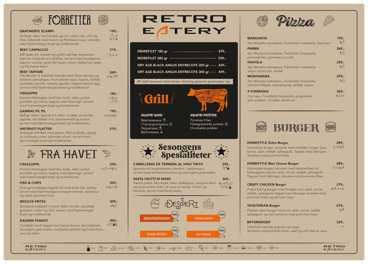 Retro Eatery меню