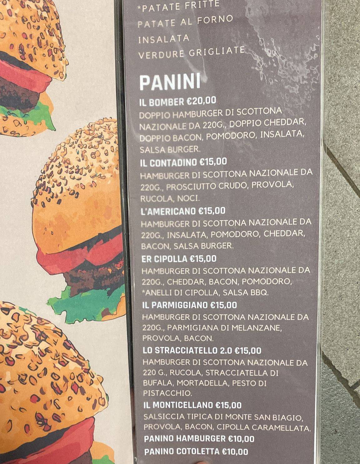 Reve Ristorante меню