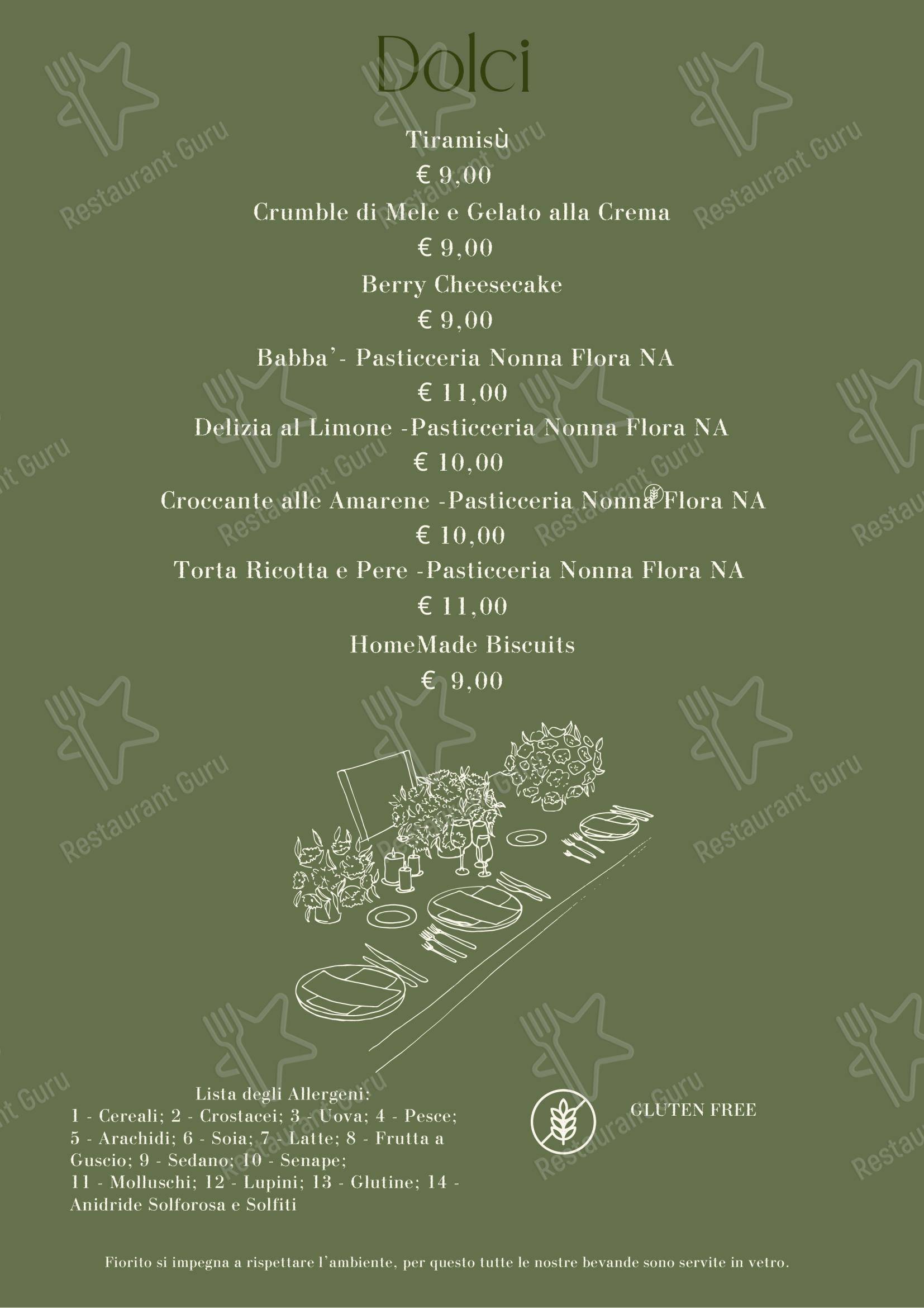 Меню ресторана Ristorante Fiorito - Детское