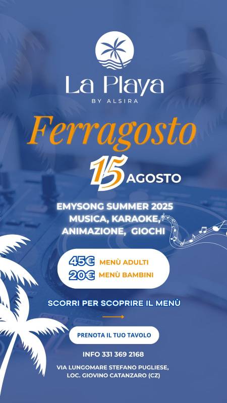 Ristorante La Playa меню