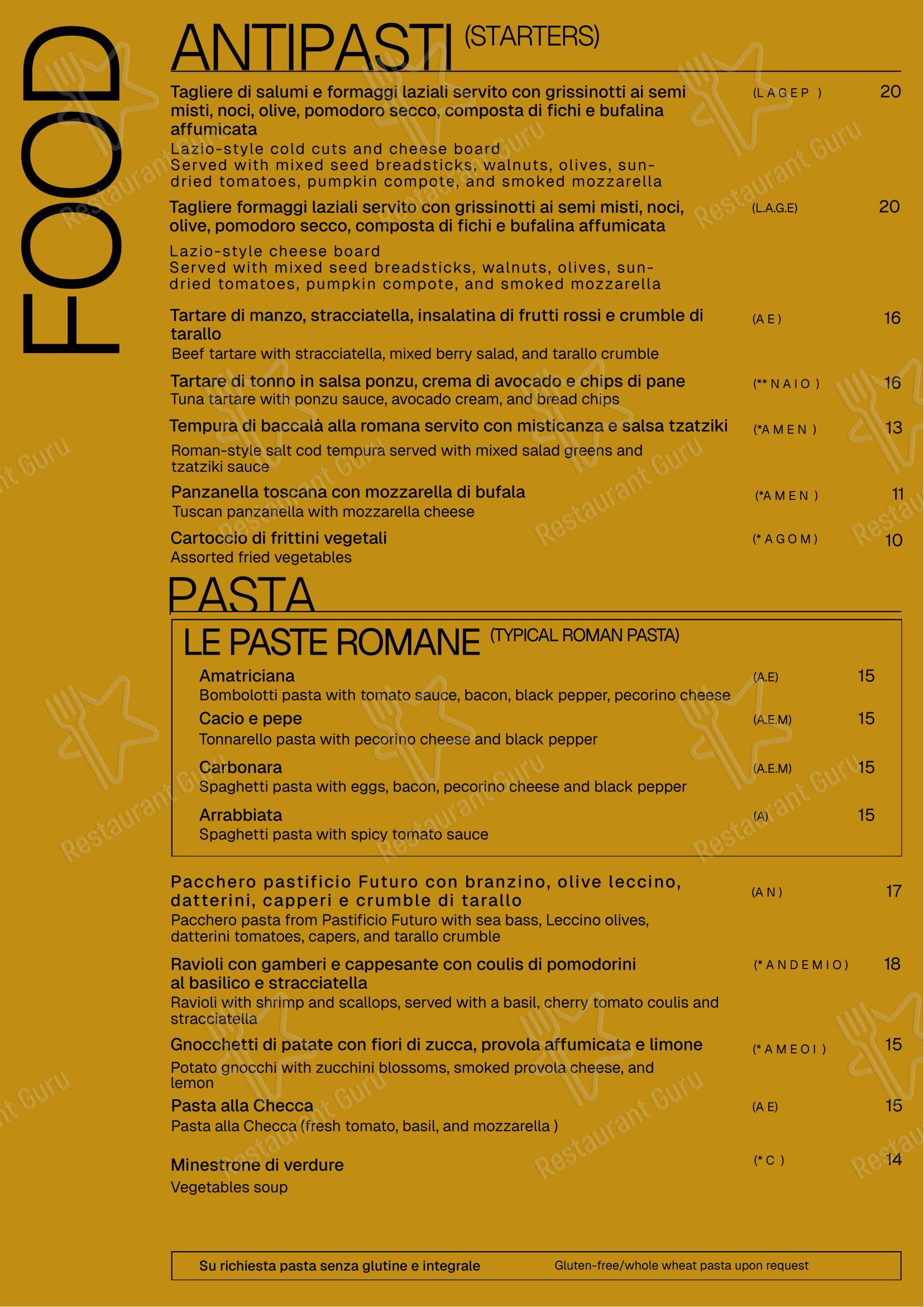 Ristorante Moscati в Риме - Меню напитков