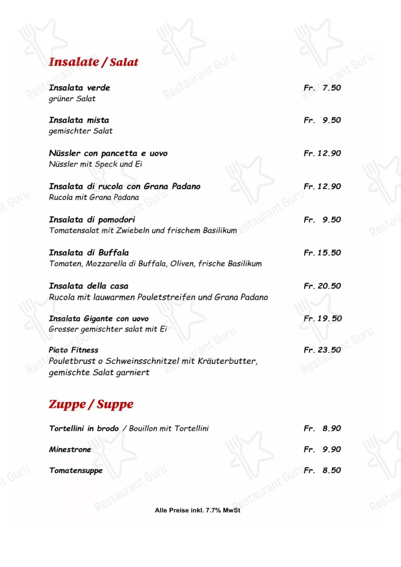Меню пиццерии Ristorante Pizzeria Calabrisella - 菜单