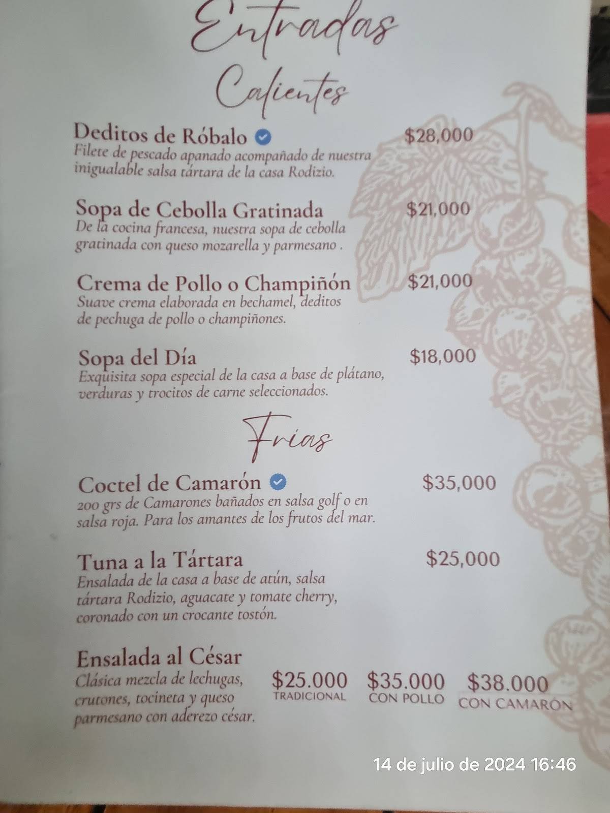 Rodizio Cúcuta меню