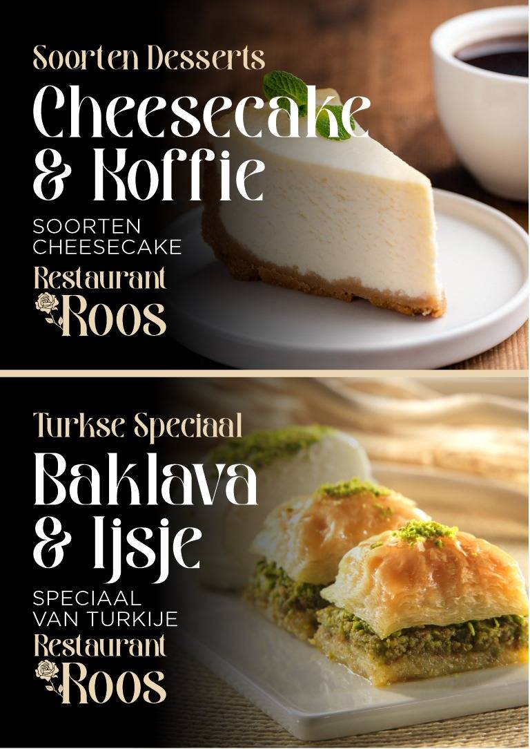Roos Restaurant меню