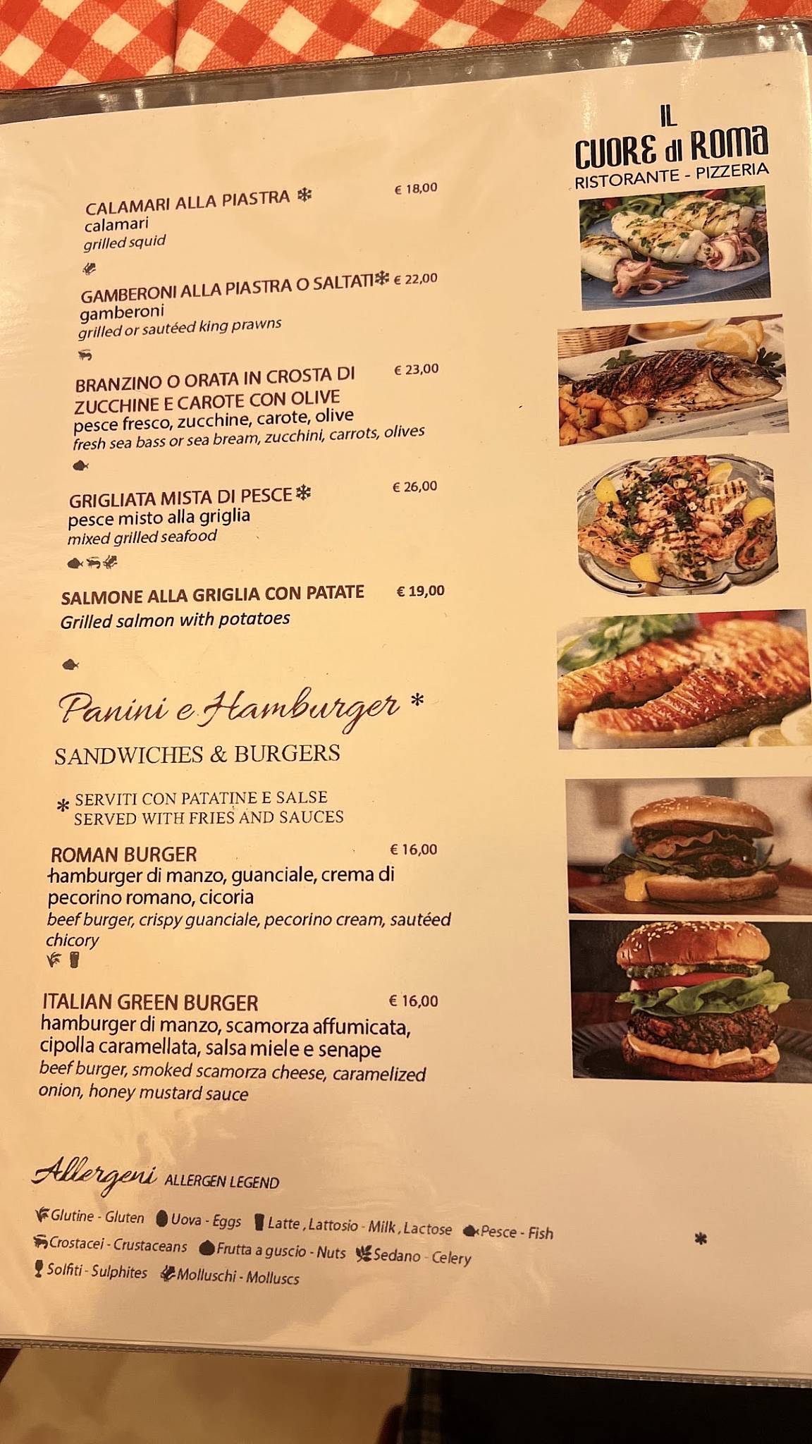 IL CUORE di Roma меню