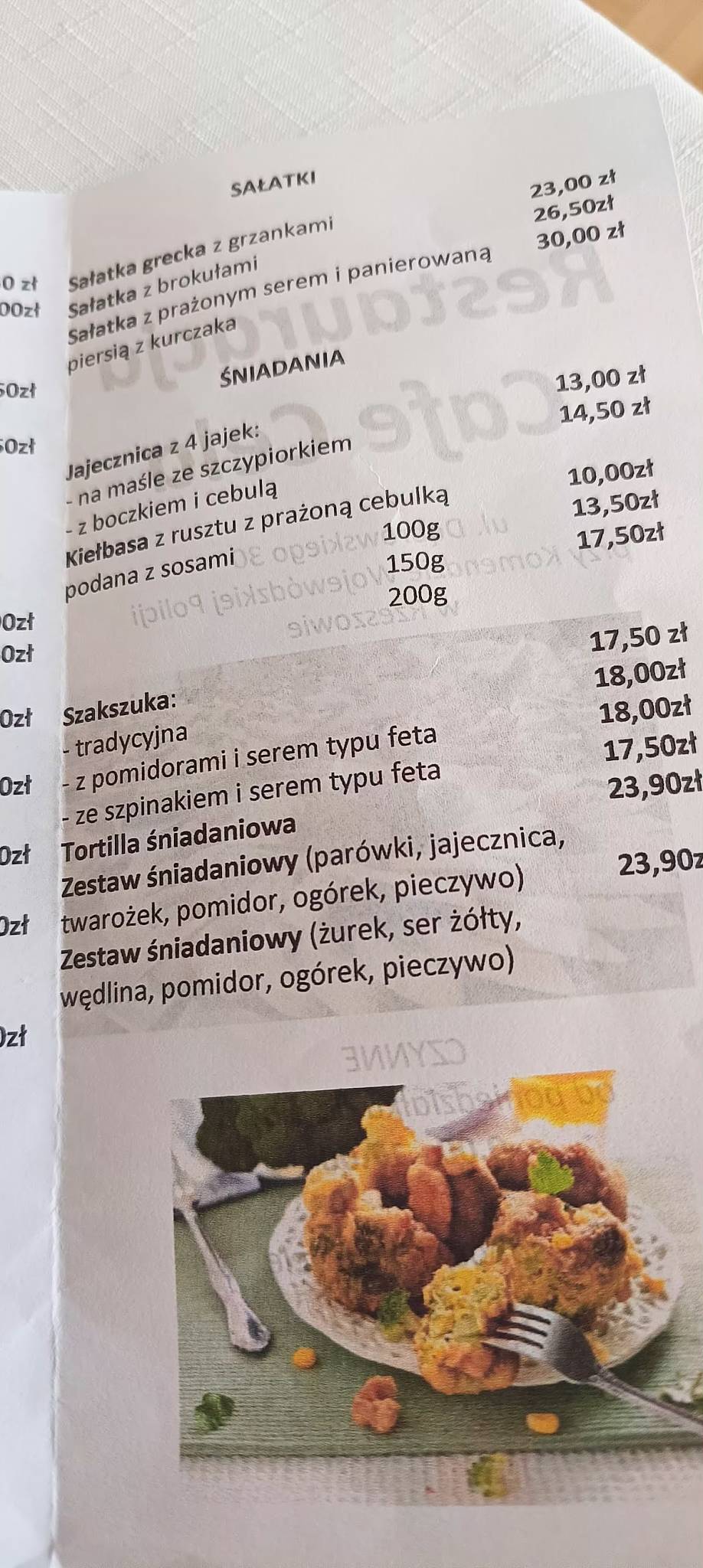 Restauracja Cafe Cela Rzeszów меню