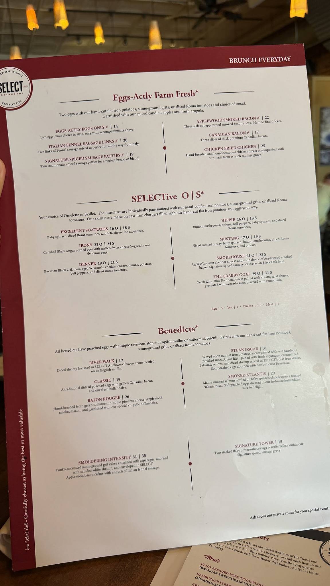 SELECT Restaurant - Greer меню