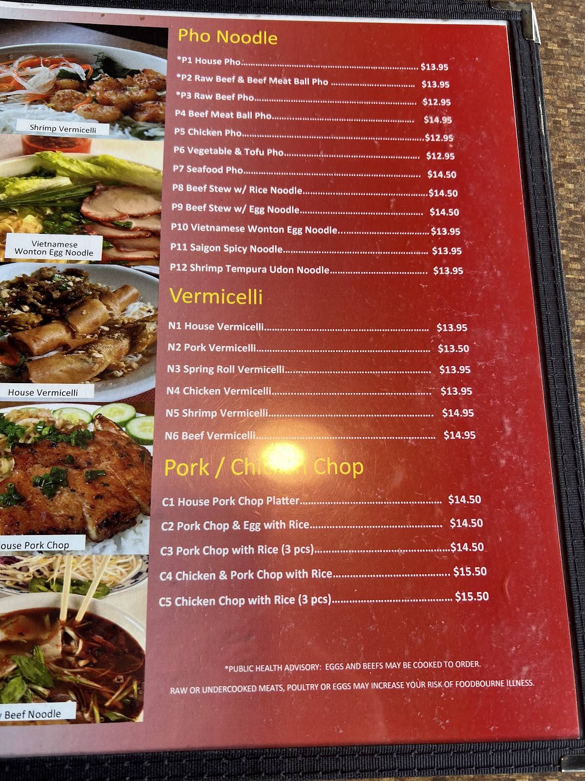 Saigon Asian Bistro меню