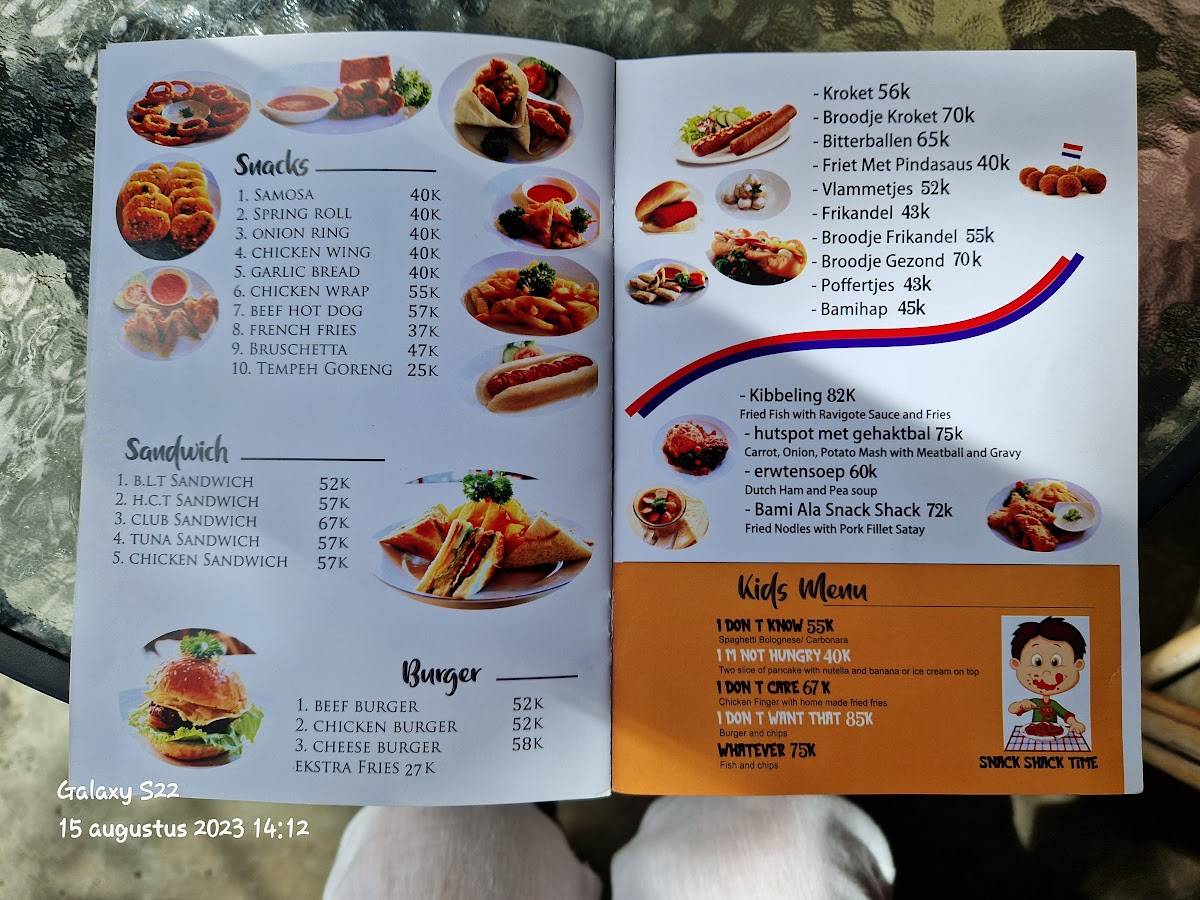 Snack Shack меню