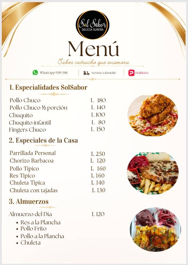SolSabor меню