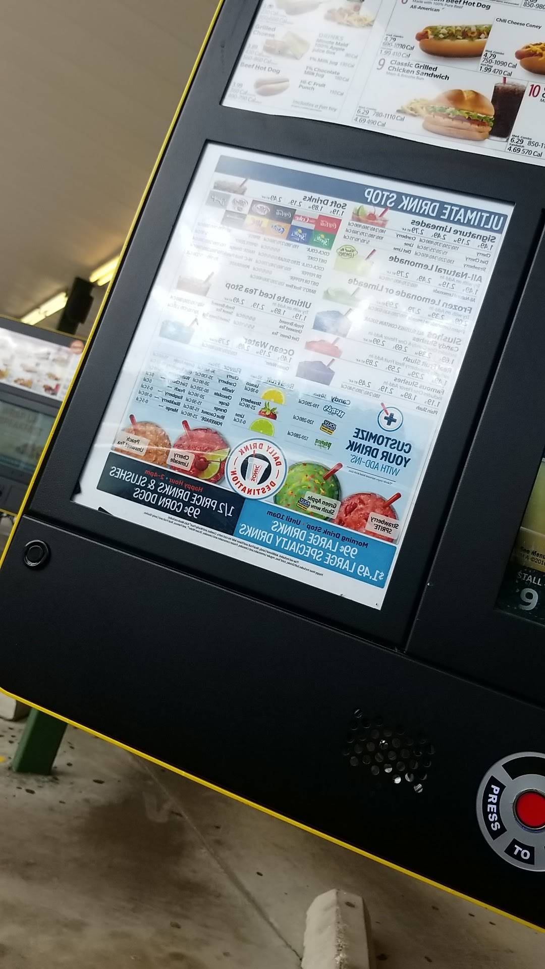 Sonic Drive-In меню