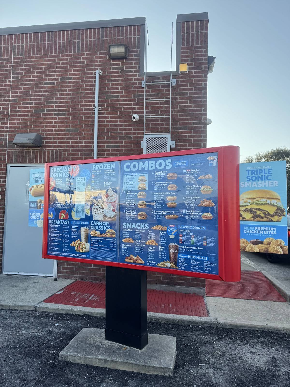 Sonic Drive-In меню