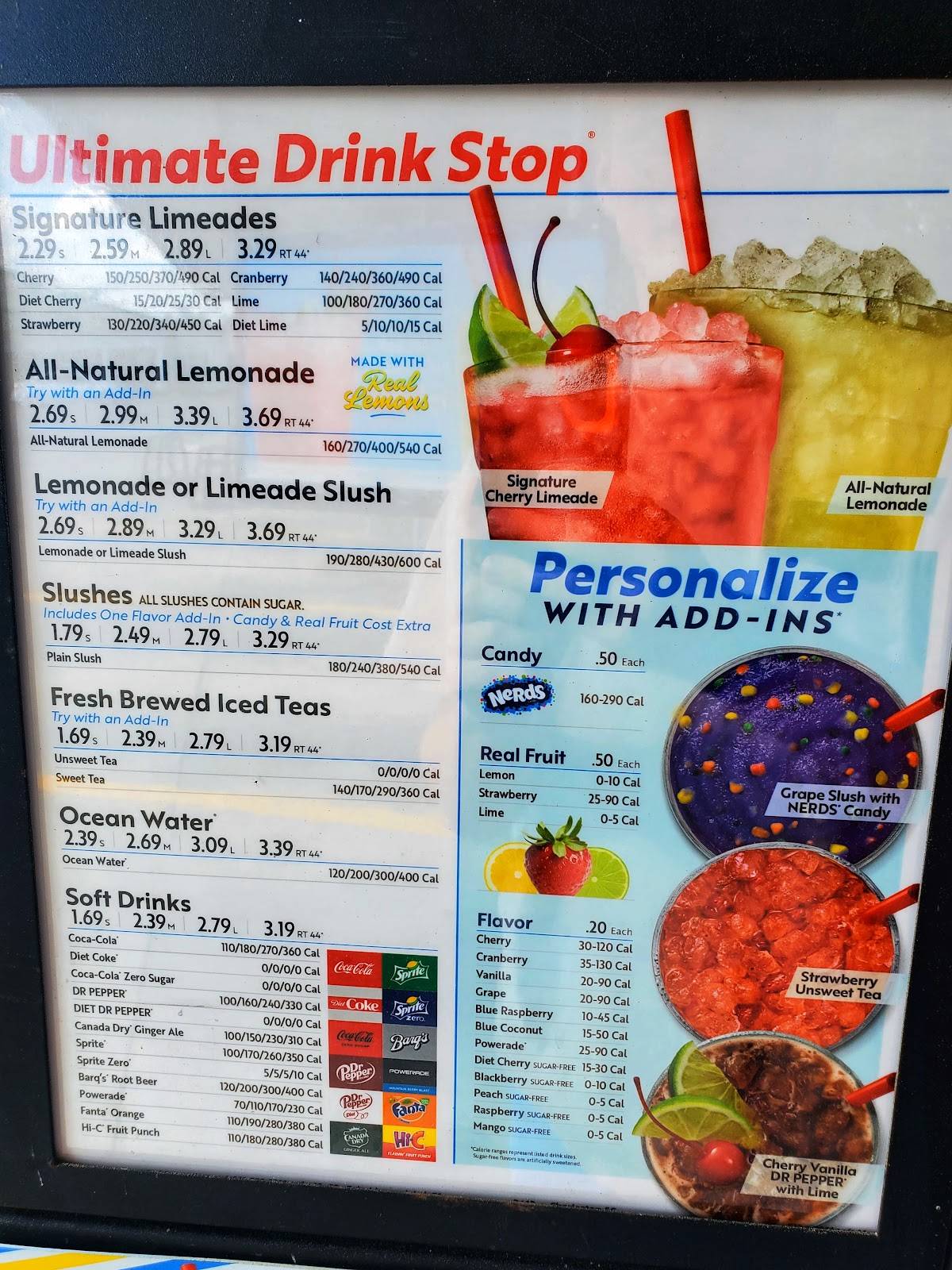 Sonic Drive-In меню