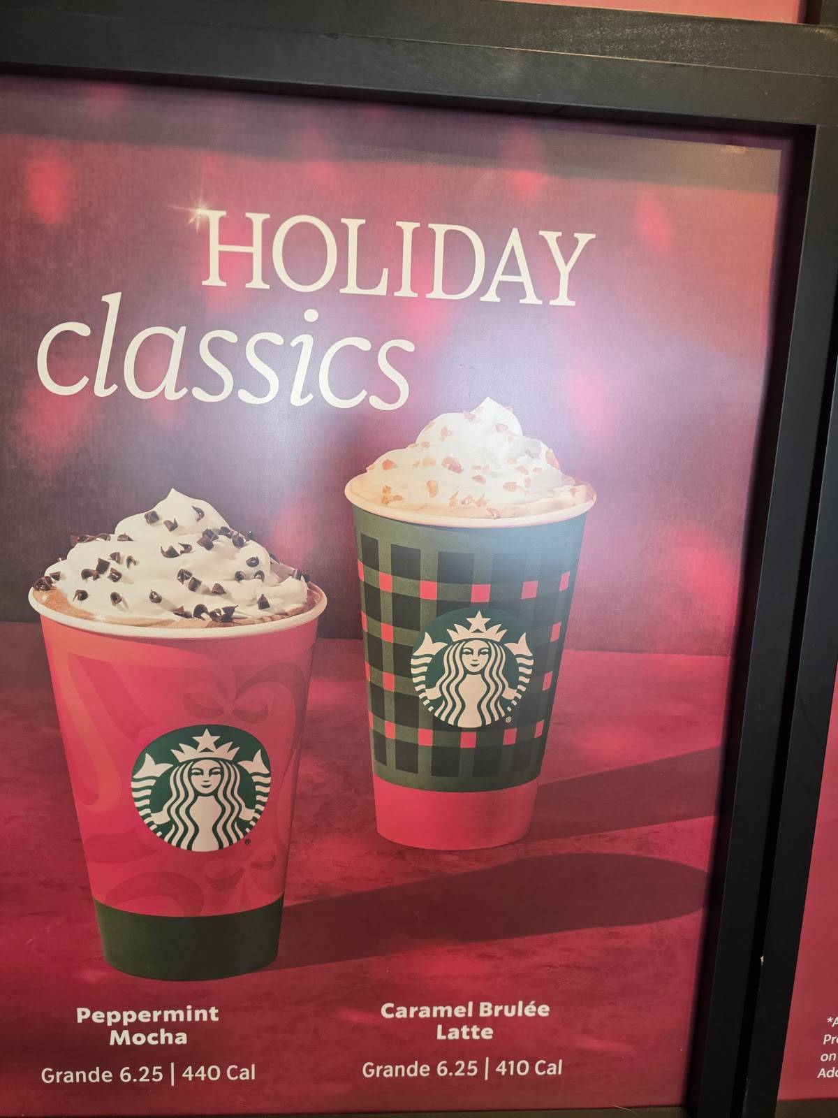 Starbucks меню