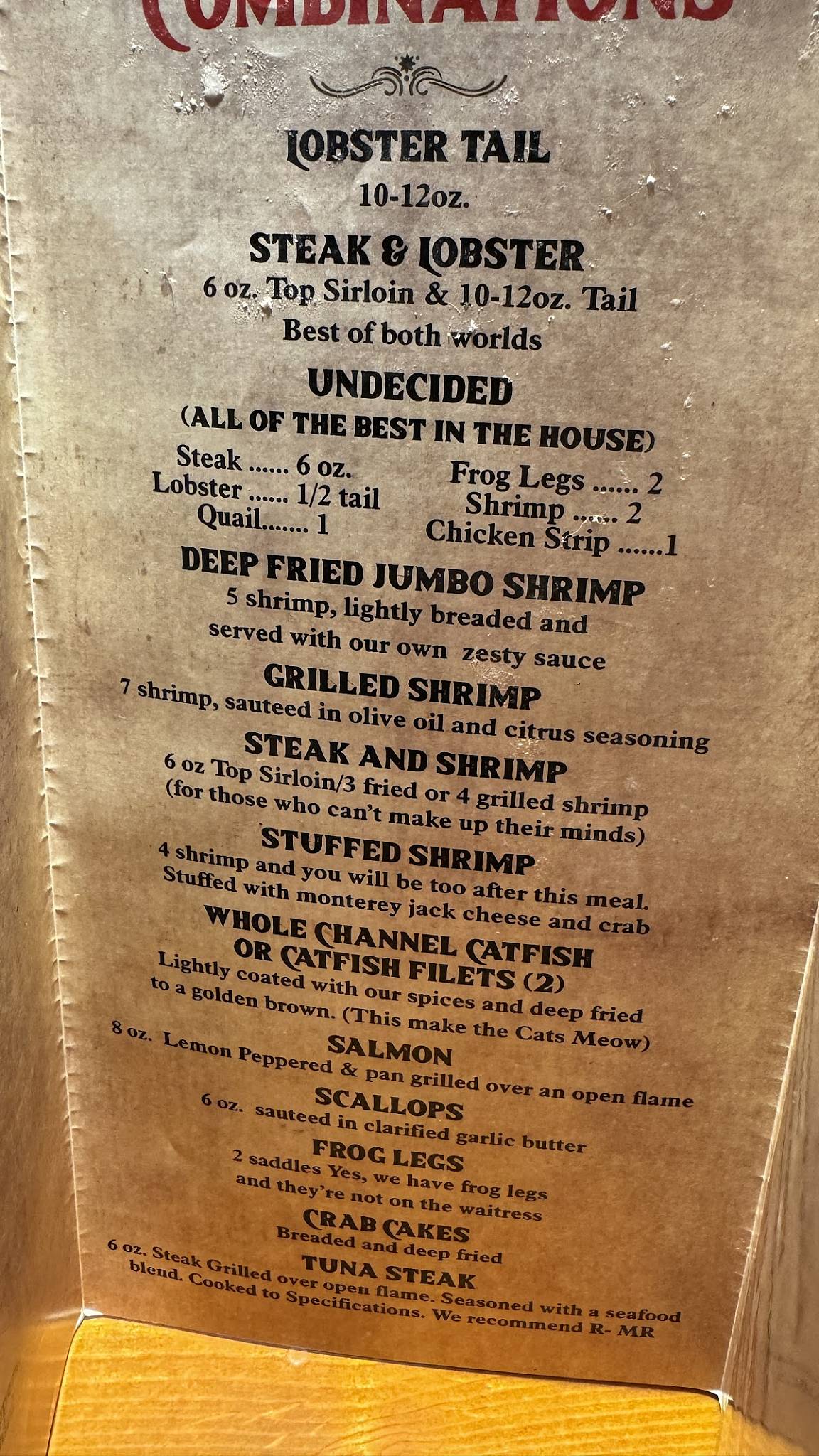Steak Inn меню