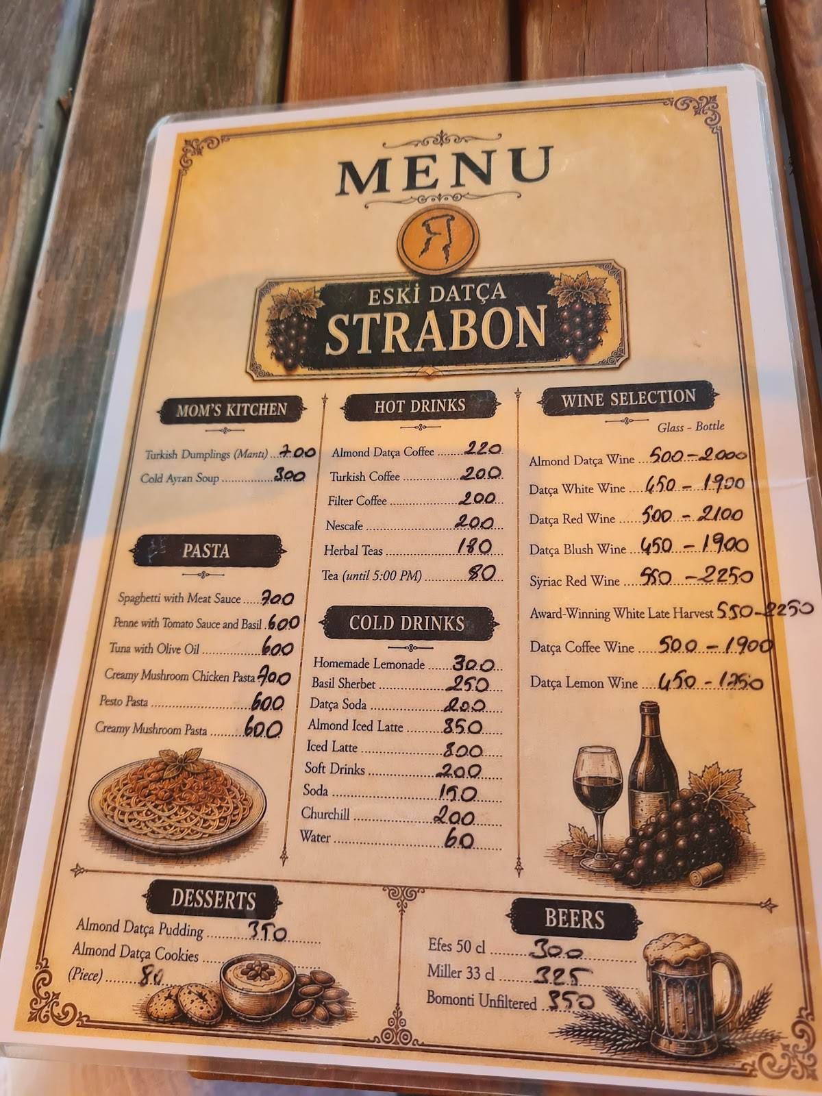 Strabon Eski Datça меню