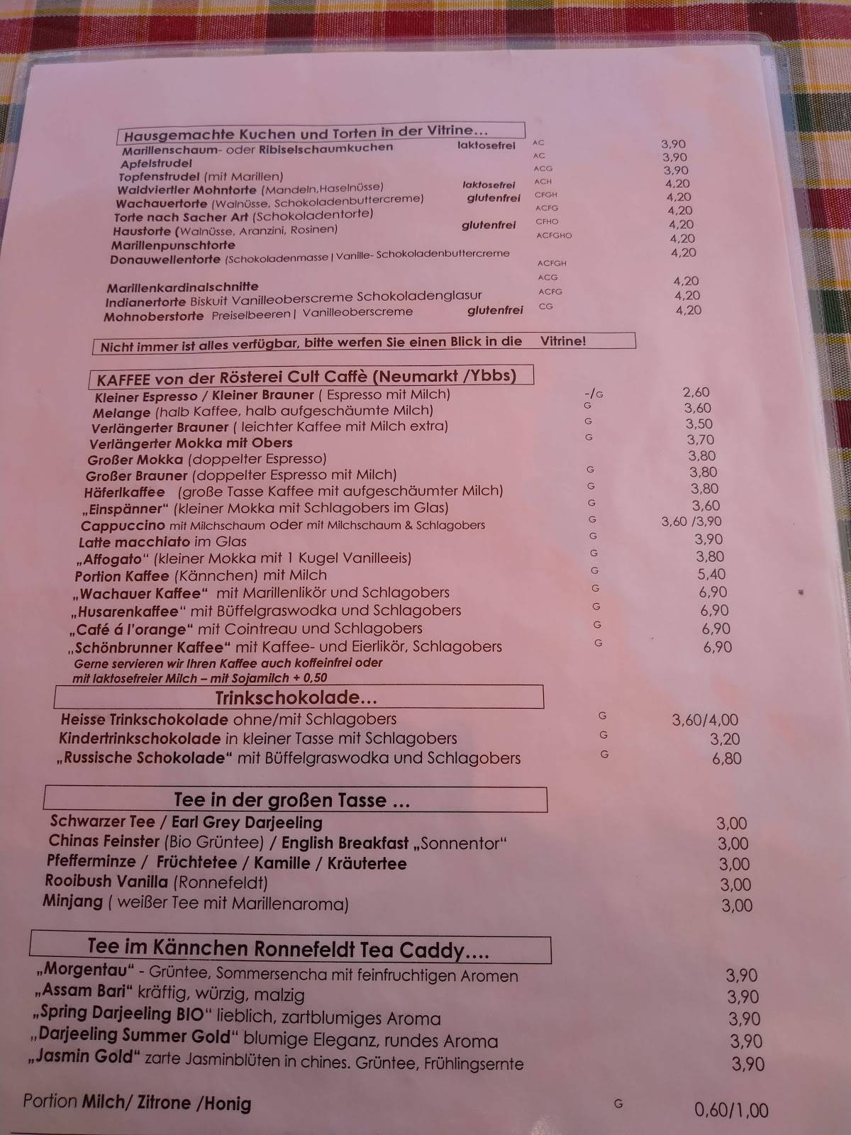 Strandcafe Spitz меню