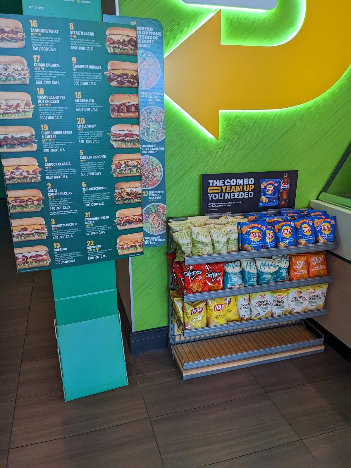 Subway меню