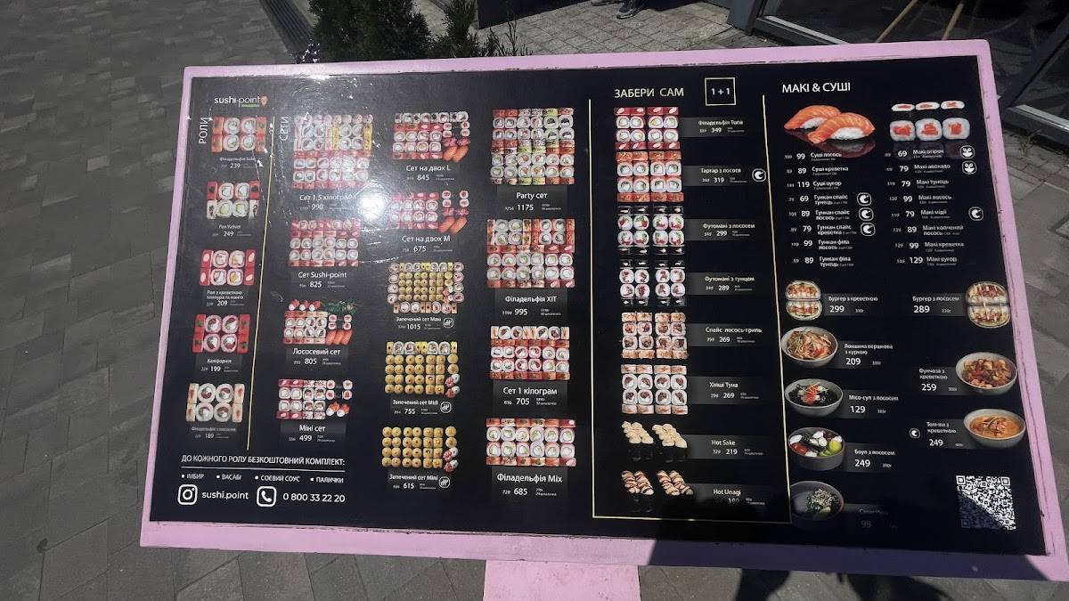 Sushi Point меню