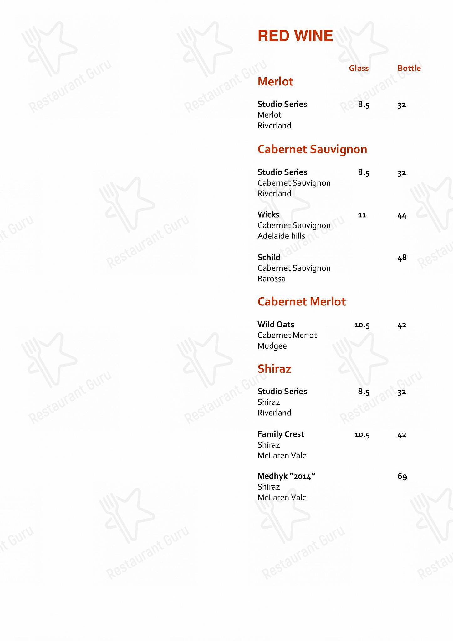 Меню паба и бара BAR30 & Bistro Parramatta - At Home Catering Menu
