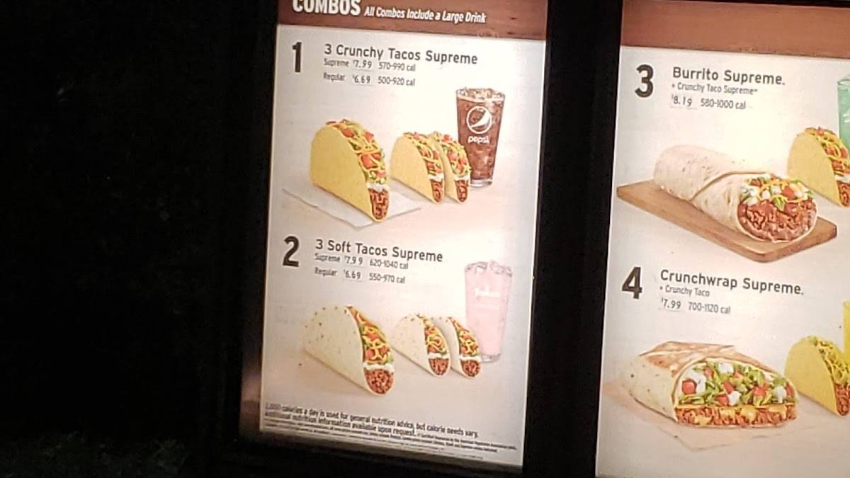 Taco Bell меню
