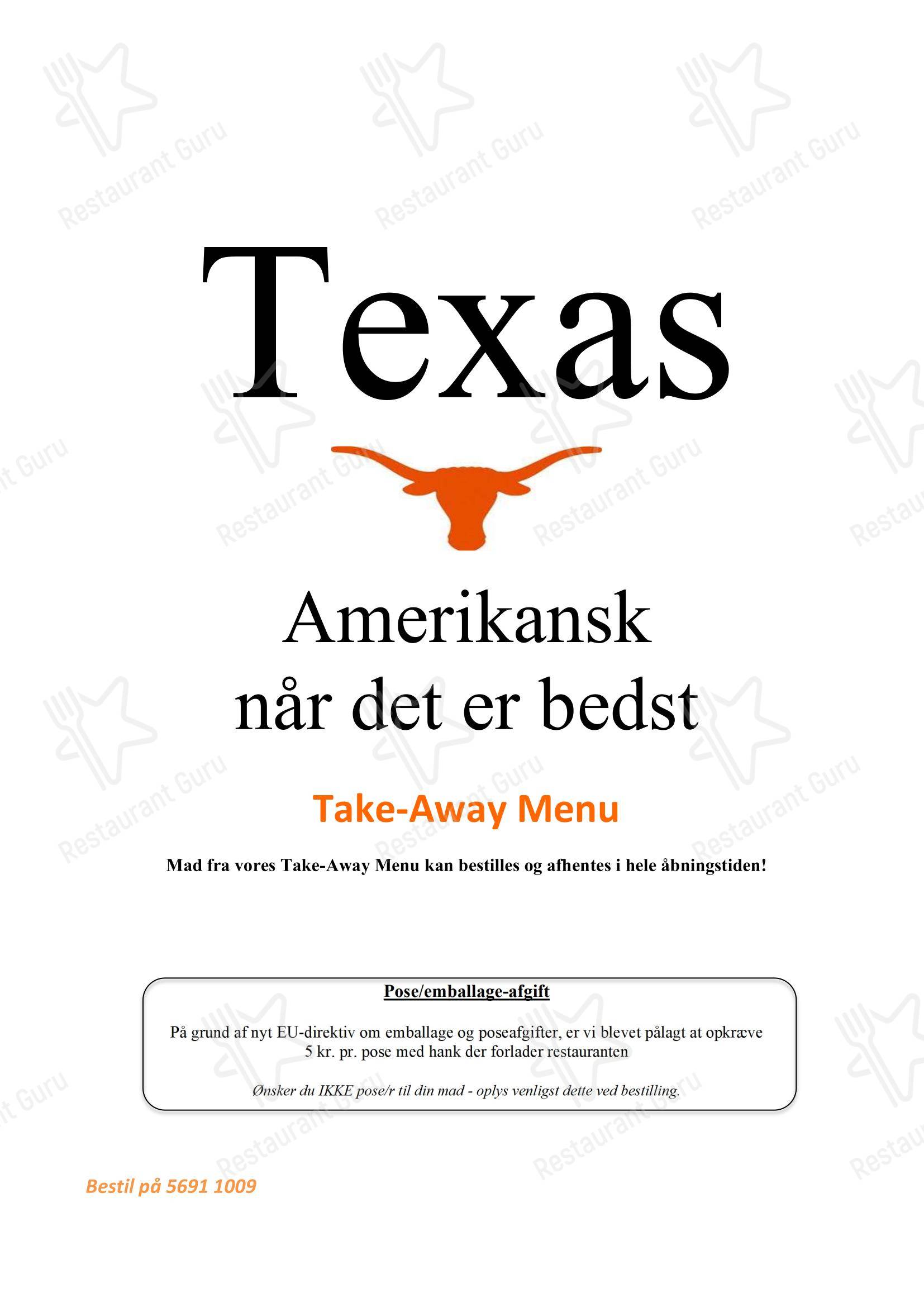 Texas Bornholm в Рённе - Коктейльная карта