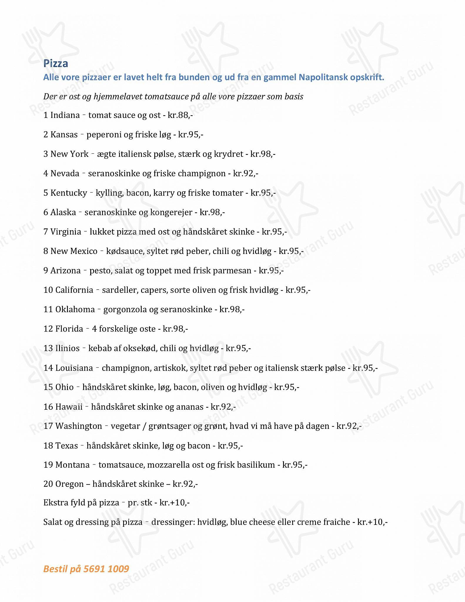 Texas Bornholm в Рённе - Wine Menu
