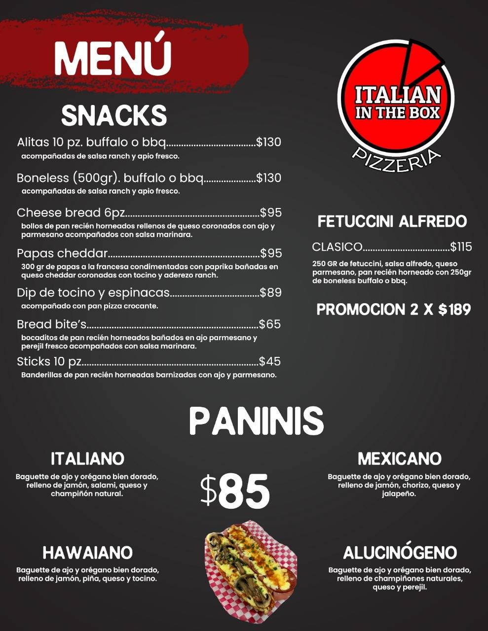 The Italian Box меню