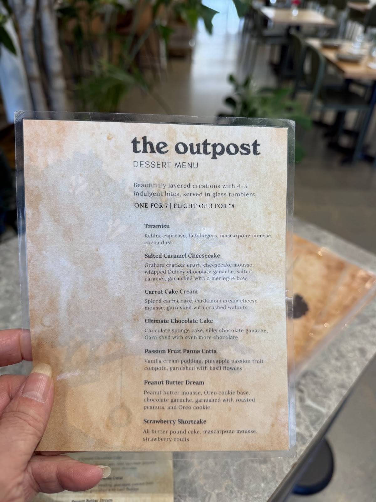 The Outpost меню