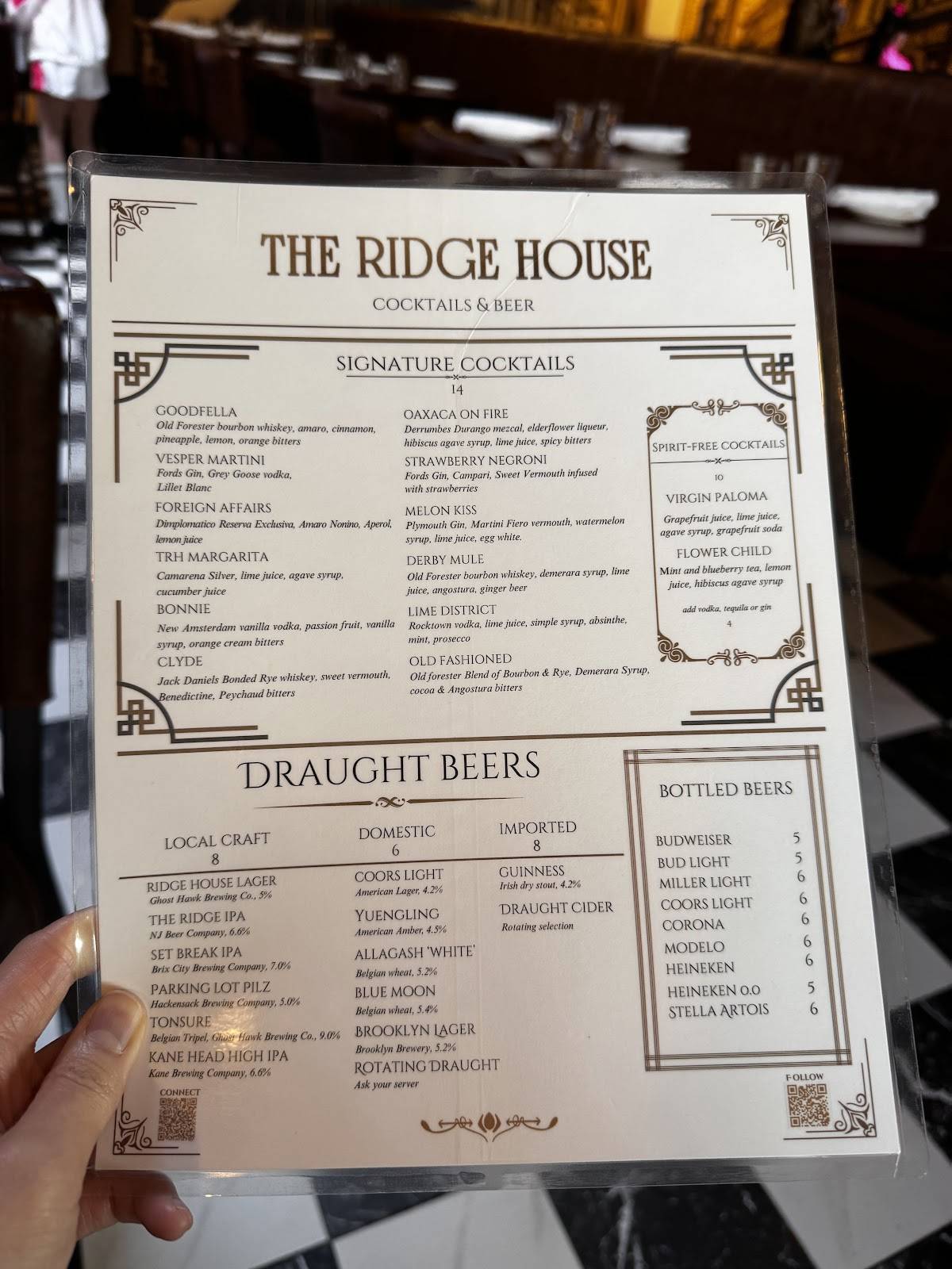 The Ridge House меню