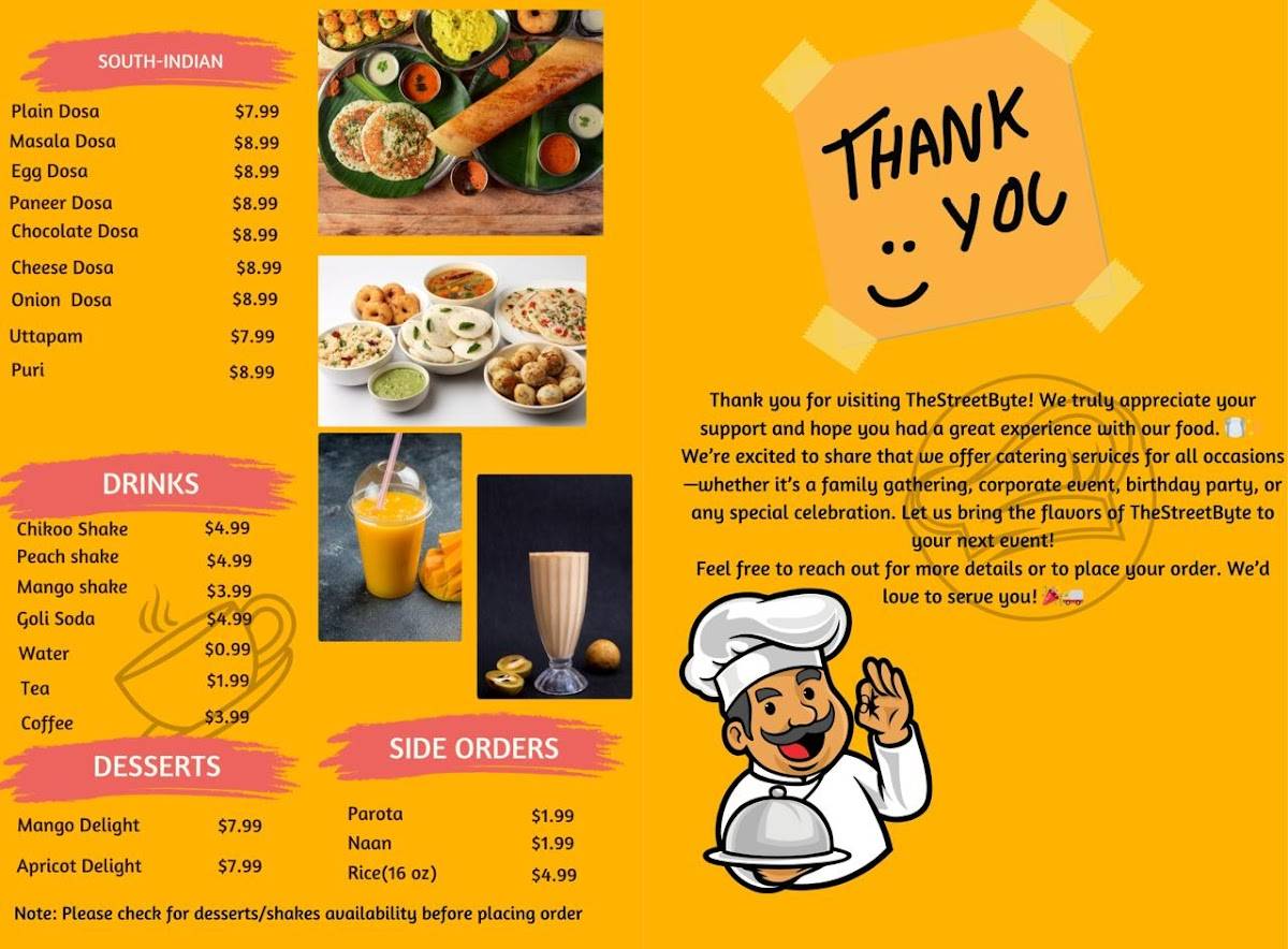 The Street Byte - Indian Food Truck меню