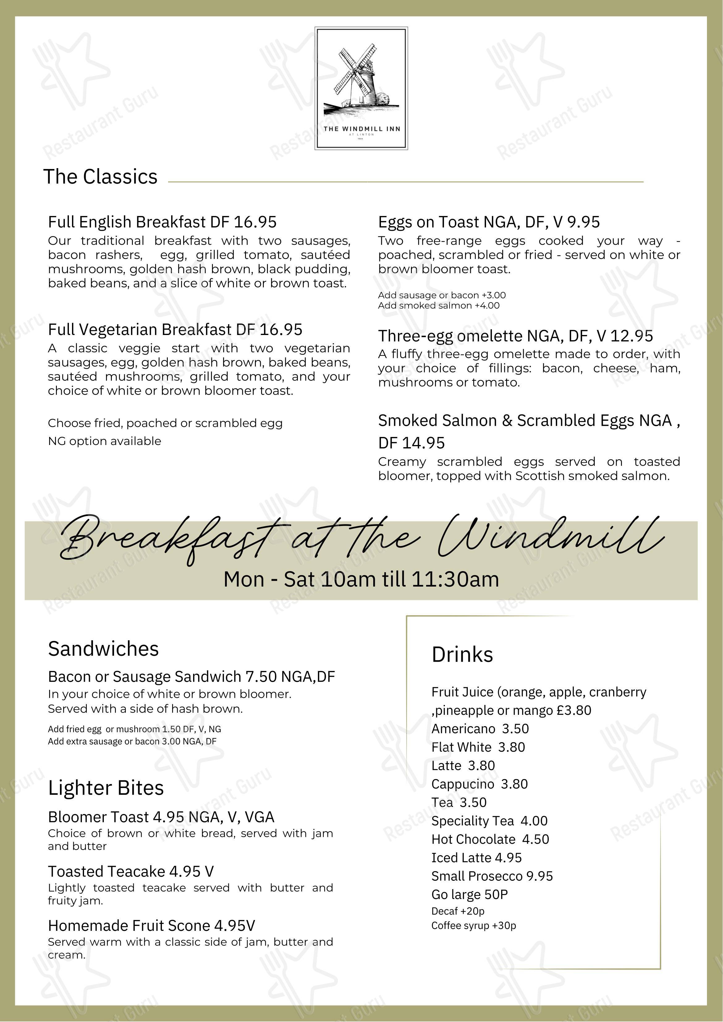 Крафт меню паба и бара The Windmill Inn в Уэзерби